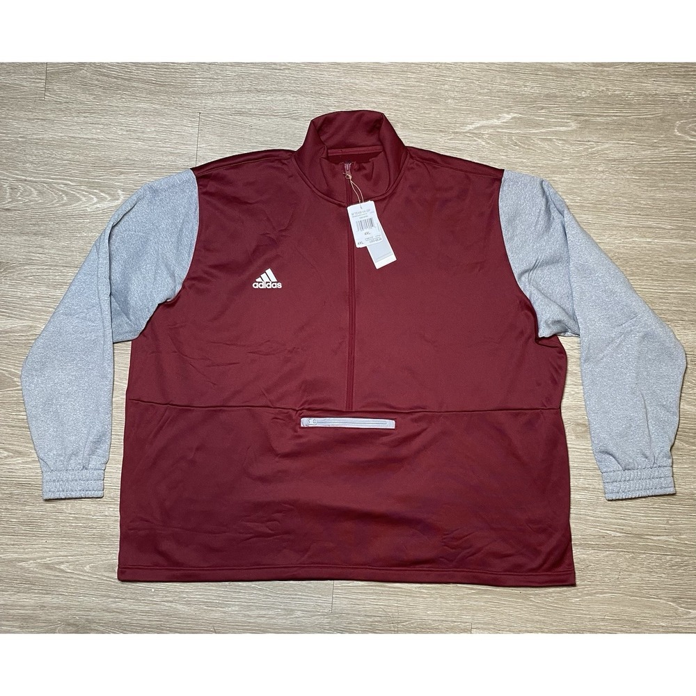 *NWT Men Size 4XL Adidas Texas A&M‎ Team Issue 1/4 Zip Pullover HI3072 Maroon